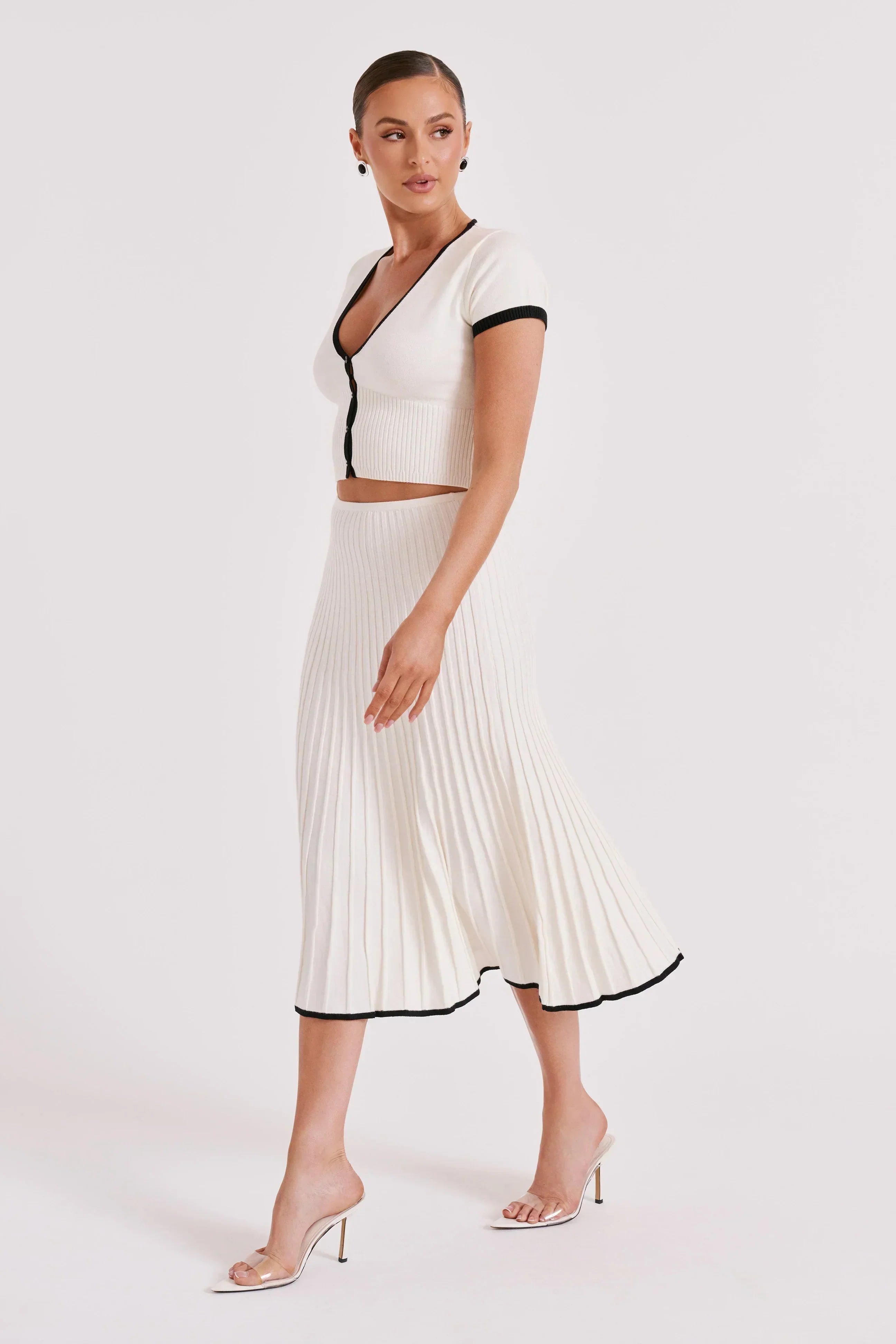 JOLENE Knit Top And Midi Skirt Set