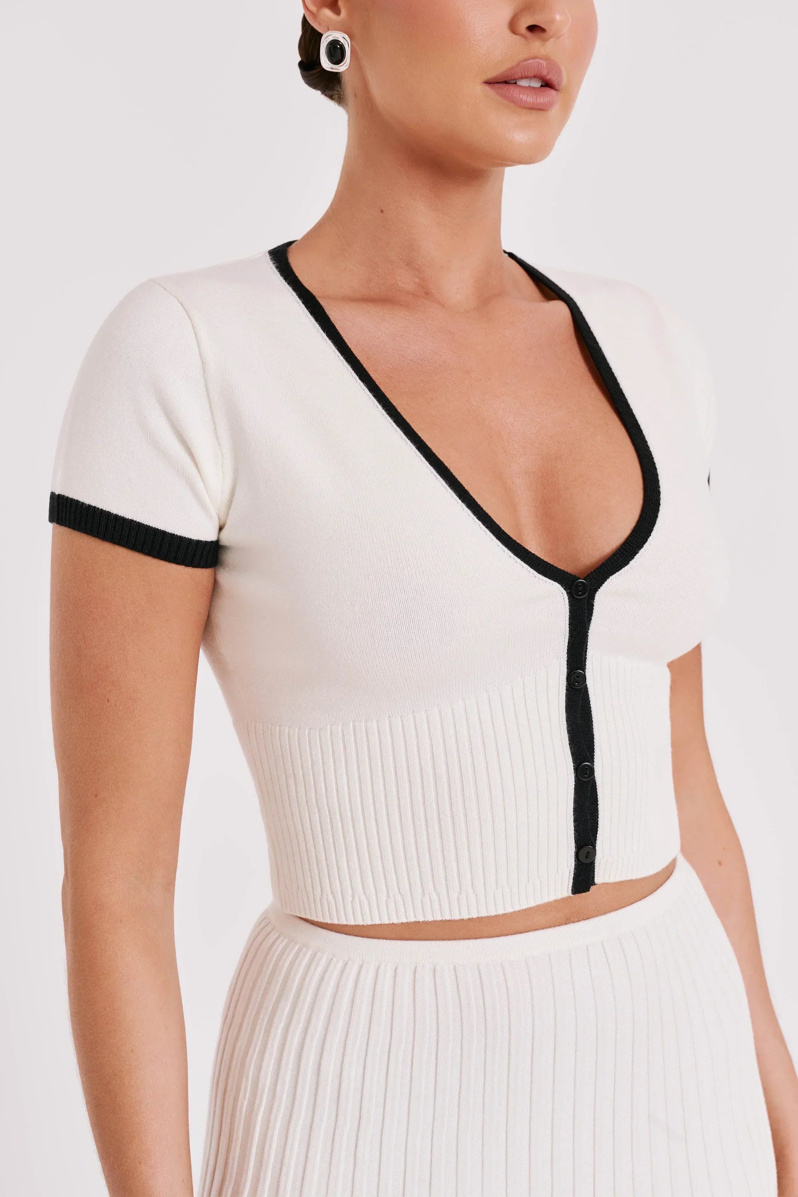 JOLENE Knit Top And Midi Skirt Set