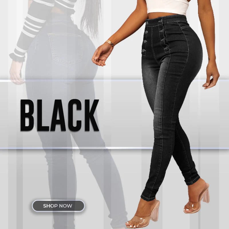 ð¥Double Breasted High Waist Skinny Jeans